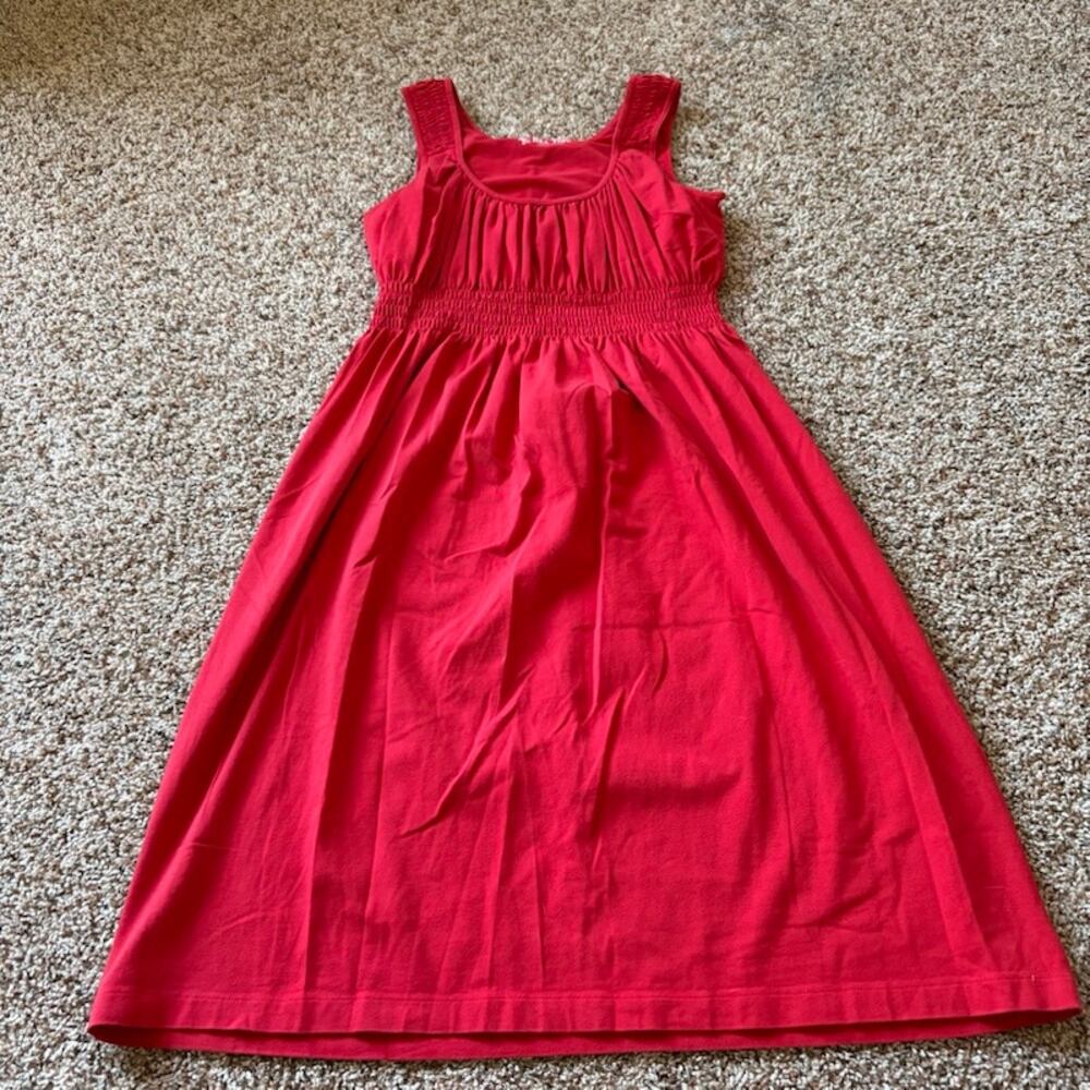 Victoria's Secret Bra Tops Red Midi Fit and Flare Empire Sundress Women's Lg
